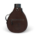 COFFEE - Cotton denim. Black leather. Black hardware