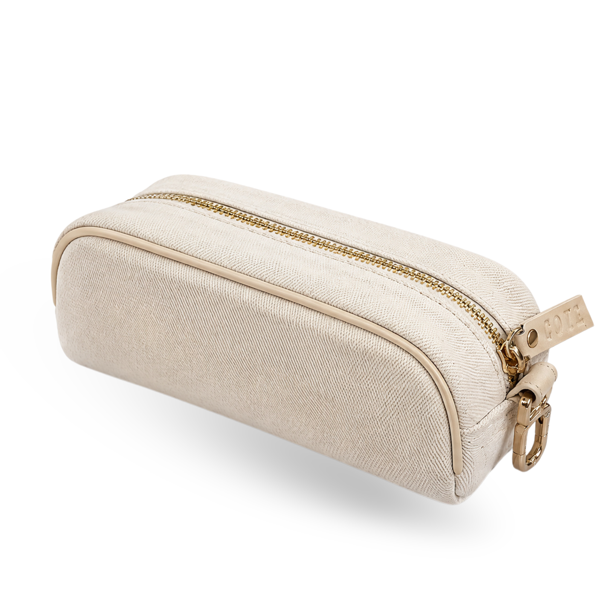 COVR Vanilla Cream clip-on padel ball pouch on a white background