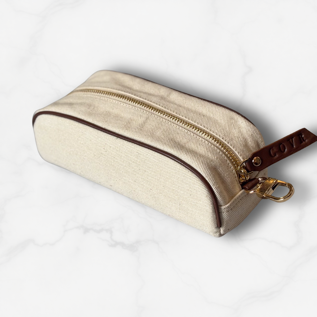 COVR Clip-On Cream Padel Ball Pouch (Holds 3 Balls)