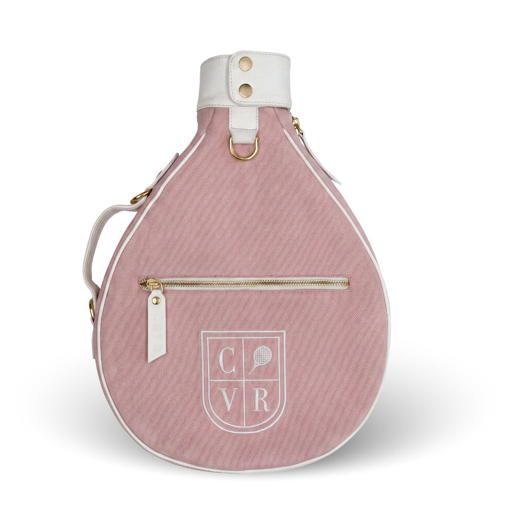 BABY PINK - Cotton canvas. White leather. Gold hardware