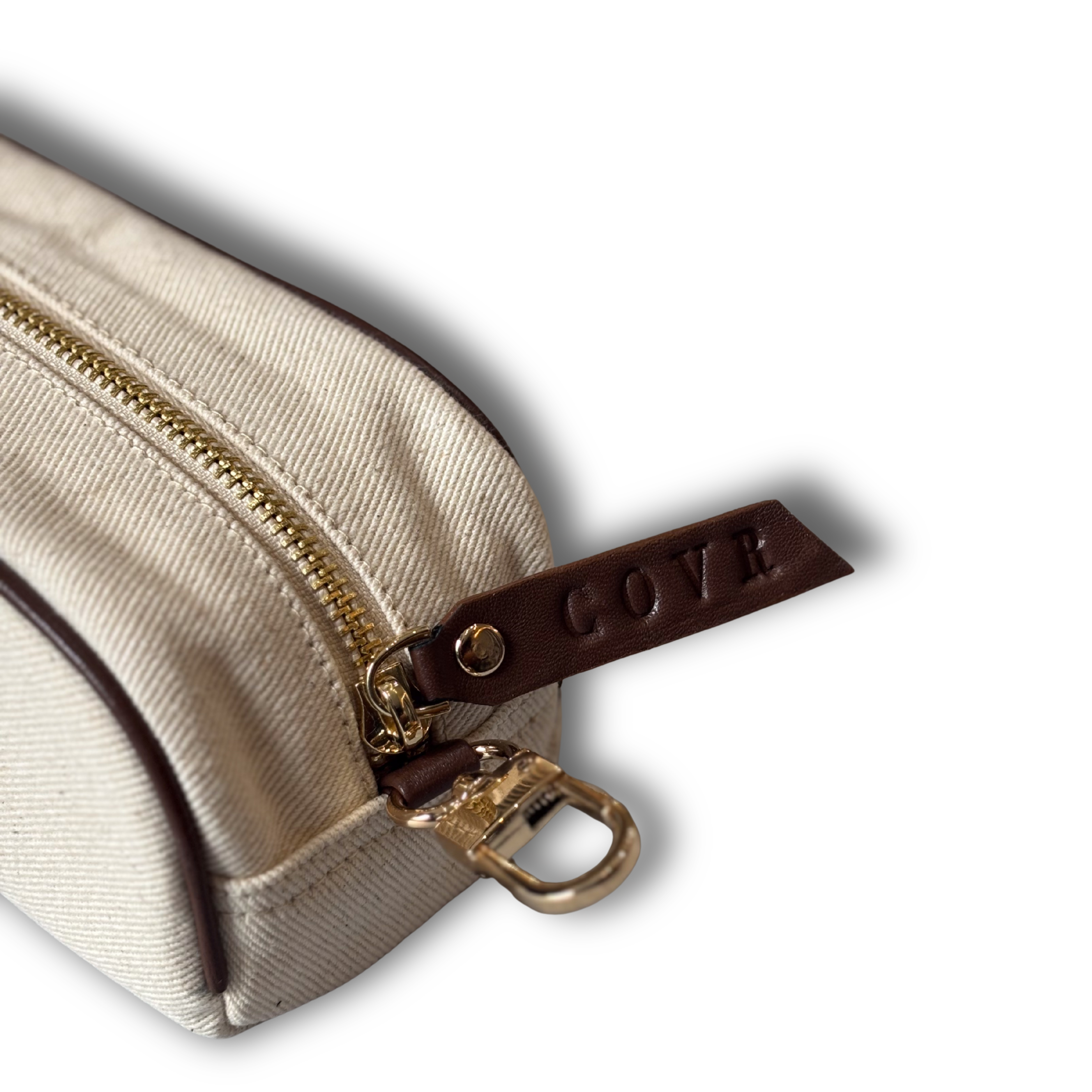 COVR Clip-On Cream Padel Ball Pouch (Holds 3 Balls)