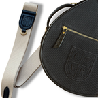 Natural Canvas & Total Black Leather Padel Racket Cover