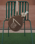 Brown Canvas & Crème Leather Padel Racket Cover