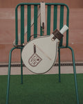 Natural Canvas & Dark Brown Leather Padel Racket Cover